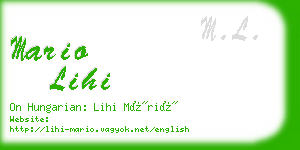 mario lihi business card